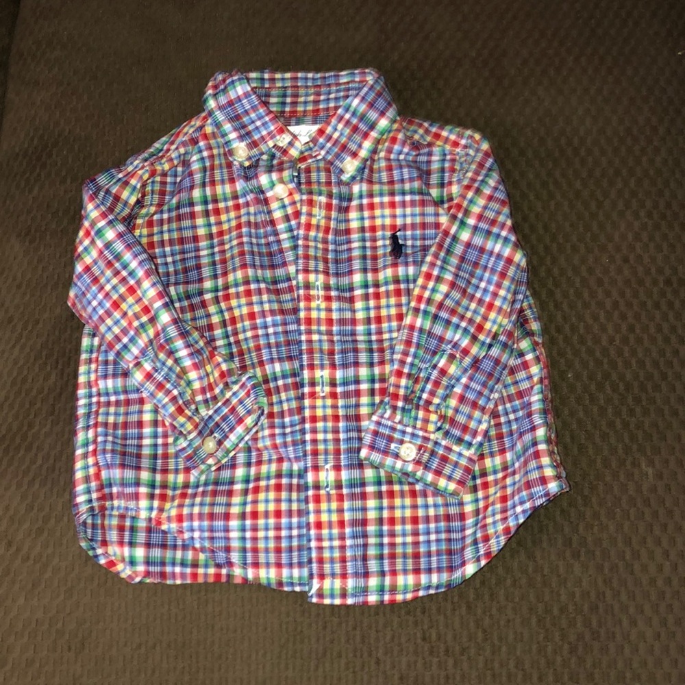 Ralph Lauren long sleeve button down plaid shirt